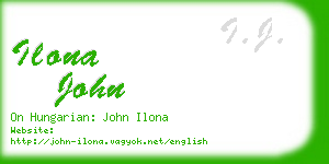 ilona john business card